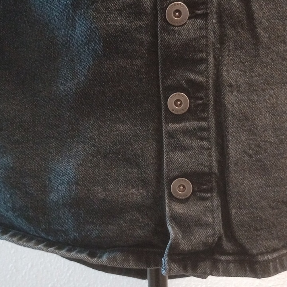 Torrid Charcoal Button-Front Mini Skirt - Picture 3 of 4